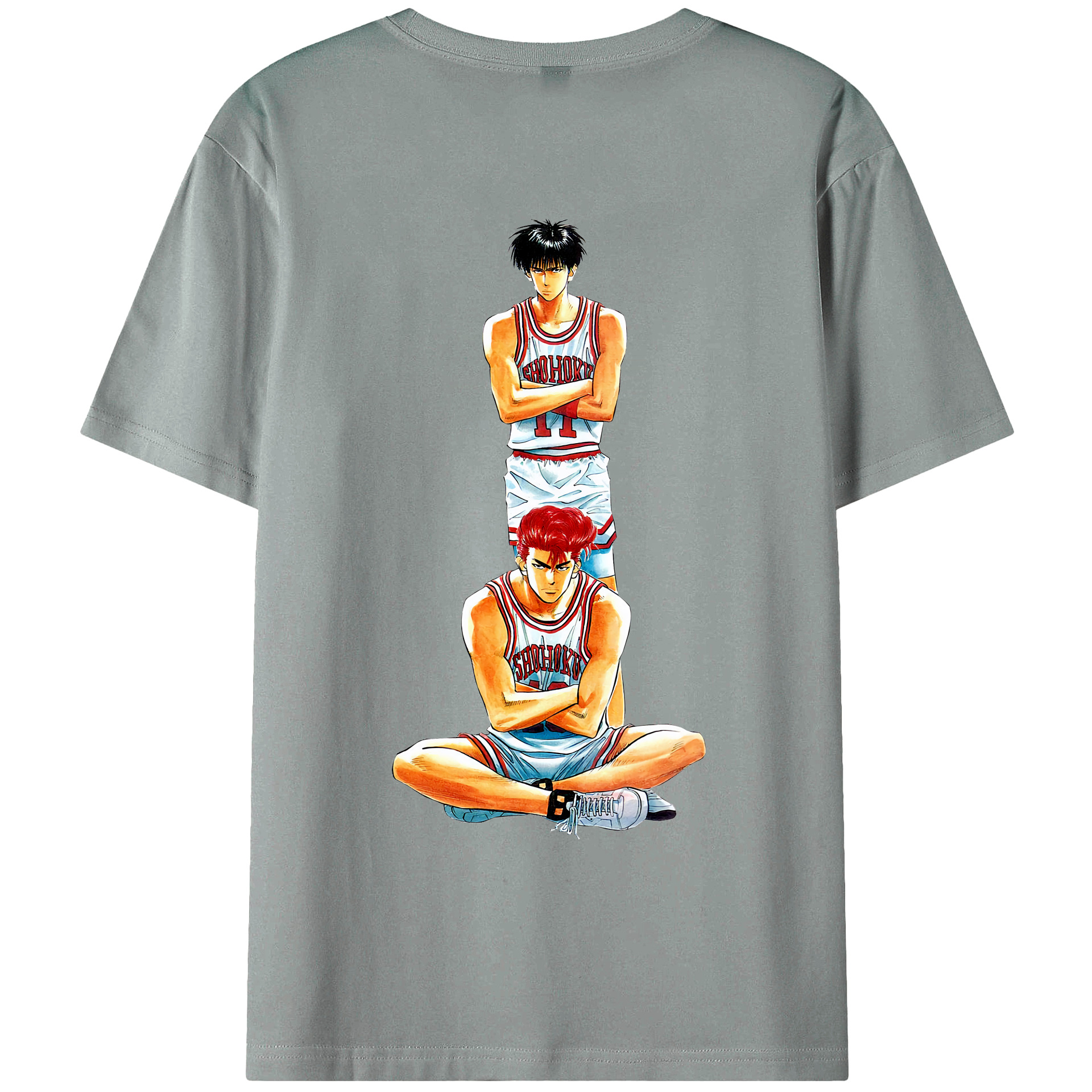 （画像用） SLAM DUNK／スラムダンク 綿100％ メンズ半袖Tシャツ（バックプリント） 通気性